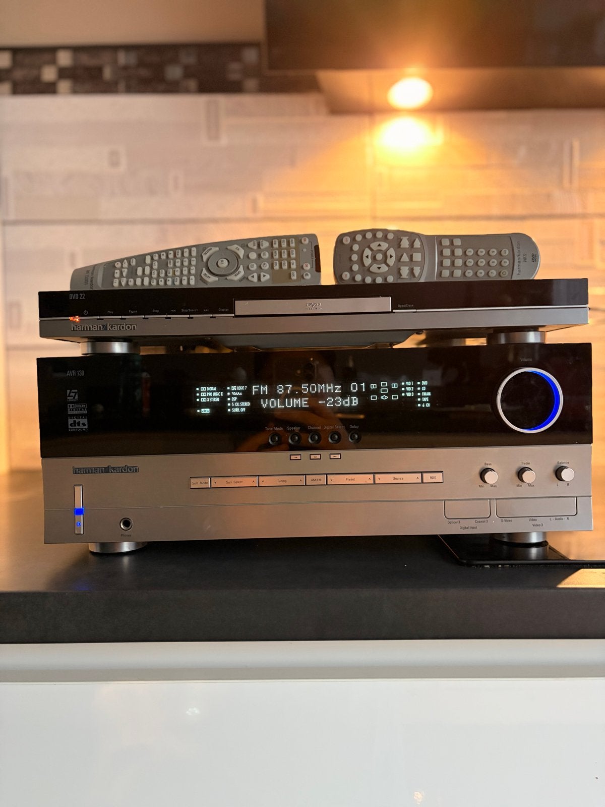 Harman Kardon AVR 130 Receiver & DVD 22 Speler met Afstandsb, Overige merken, Gebruikt, Cd-speler, Losse componenten