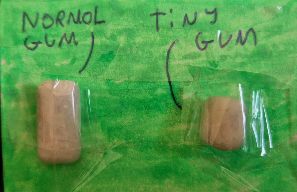 De tiny gum   #fabriekfout#       #zeldzaam#, Ophalen of Verzenden, Nieuw