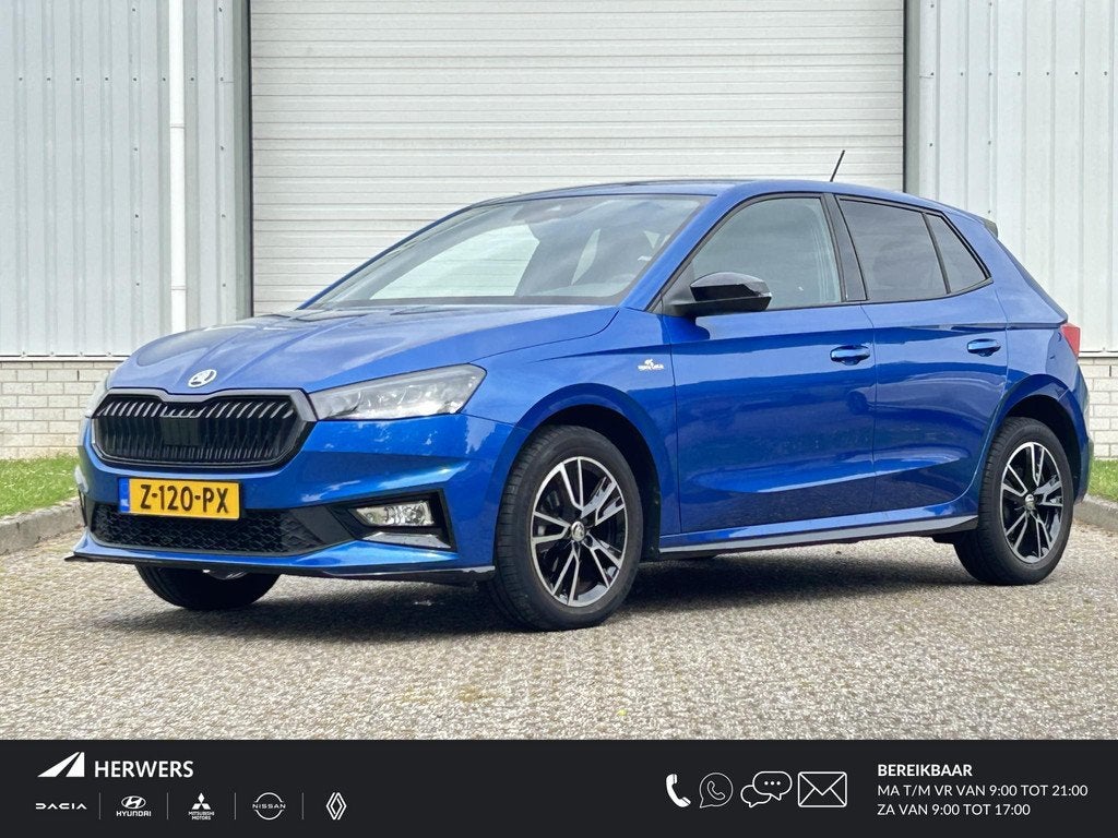 Skoda Fabia 1.0 TSI Monte Carlo / 1e Eigenaar / Achteruitrij, Voorwielaandrijving, Euro 6, 95 pk, Blauw
