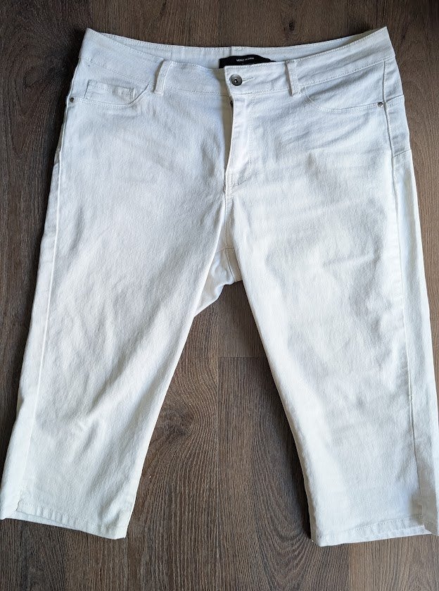 Witte 7/8 capri jeans van vero moda maat L, Vero Moda, Wit, Ophalen of Verzenden, Zo goed als nieuw