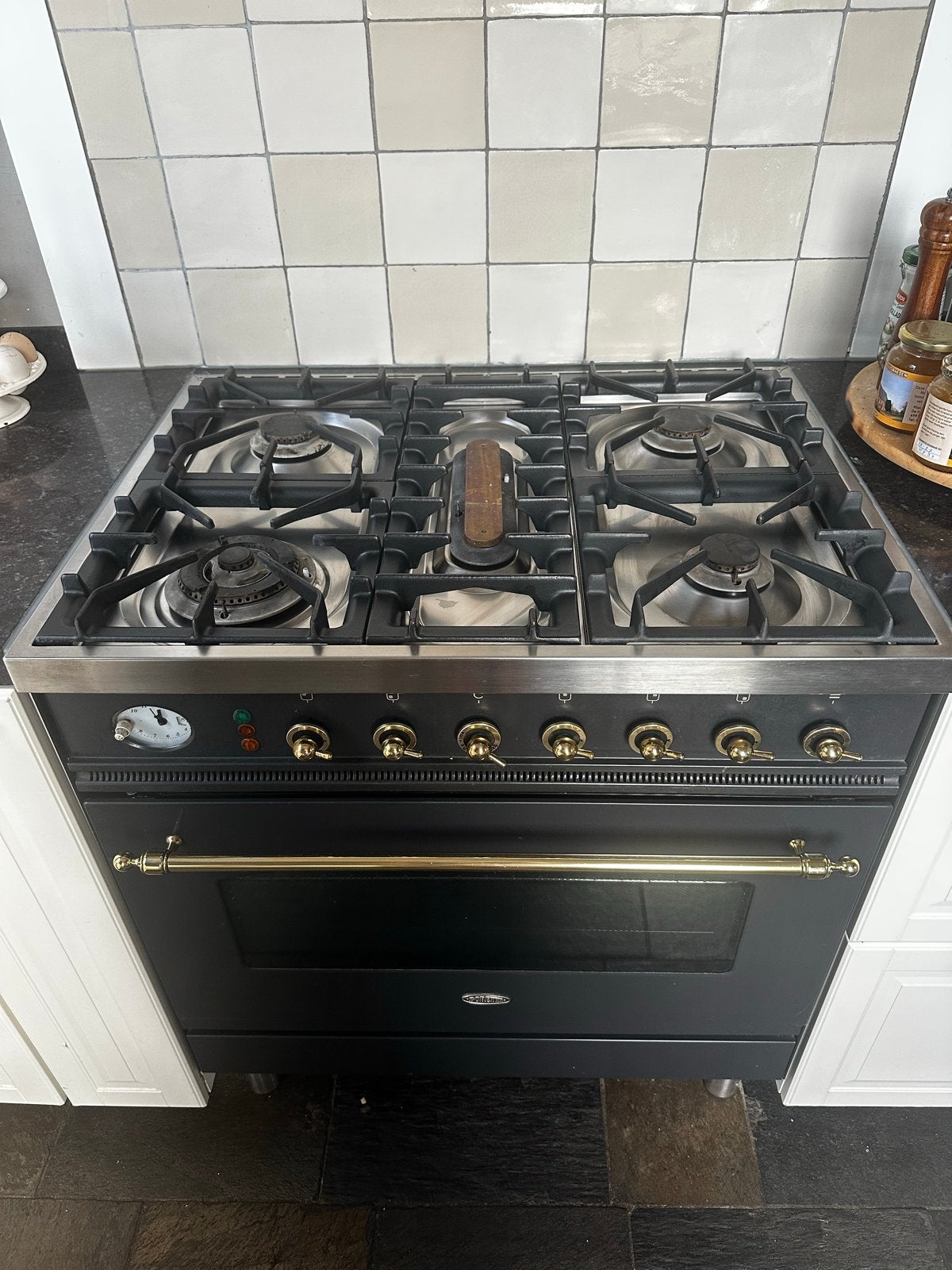 Boretti gasfornuis 80cm met 5 pitten en oven, Witgoed en Apparatuur, Fornuizen, Ophalen, Gebruikt, 60 cm of meer, Gas