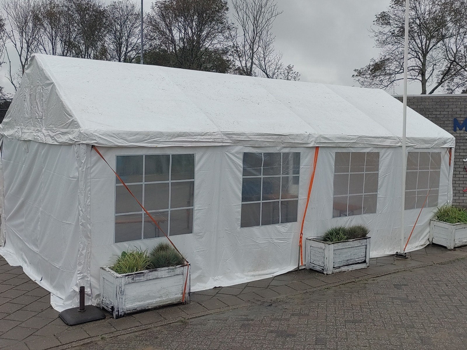 Professionele Partytent 4x8m met onderprofiel, Ophalen, Gebruikt, Partytent, 2 meter of meer