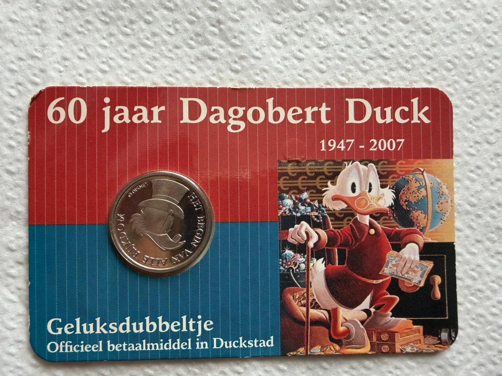 Donald Duck (Dagobert Duck) geluksdubbeltje, Ophalen, Zilver, Overige landen, Overige waardes
