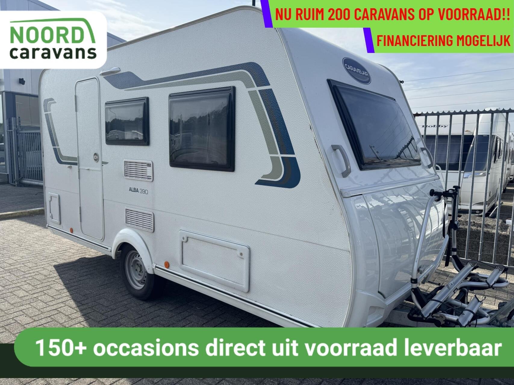 CARAVELAIR ALBA 390, LICHTGEWICHT,DWARSBED,TREINZIT,VOORTENT, Hordeur, Bedrijf, 750 - 1000 kg, 5 tot 6 meter