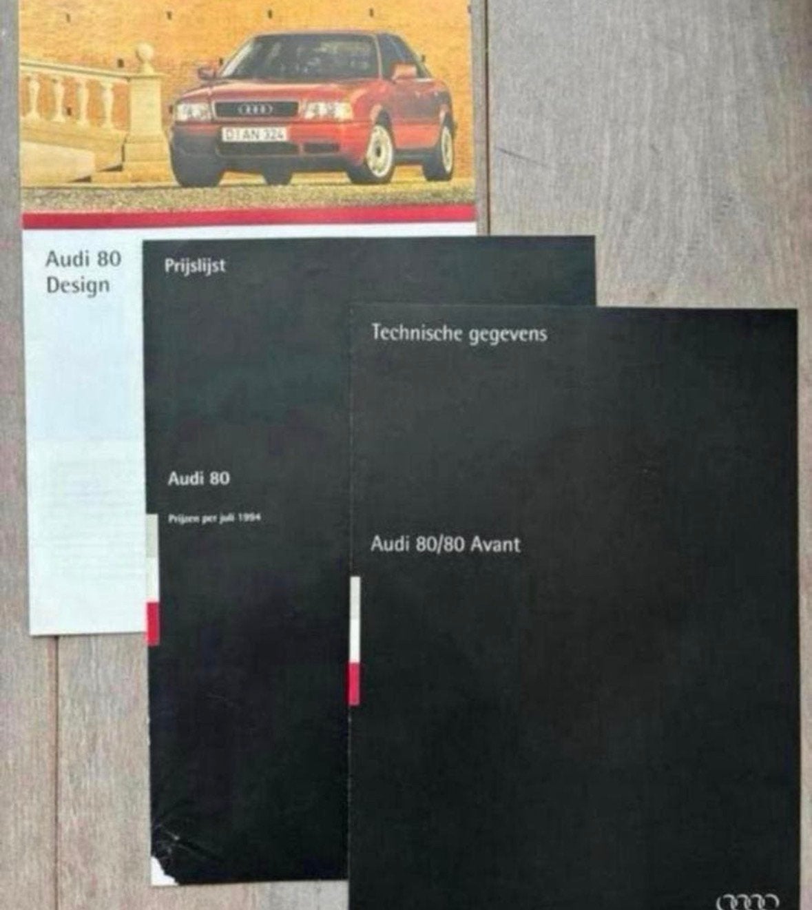Unieke Audi 80 Design 1994, folder, prijslijst en technisch, Ophalen of Verzenden, Gelezen, Audi