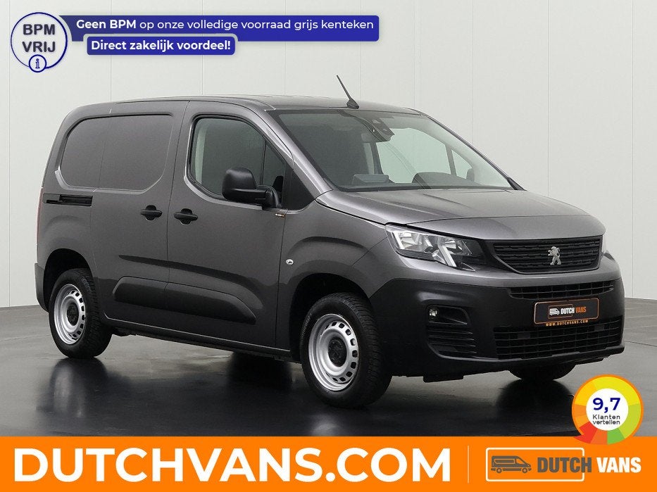 Peugeot Partner 1.5HDi | 3-Persoons | Navigatie | Multimedia, Dealer onderhouden, Stof, Gebruikt, 4 cilinders