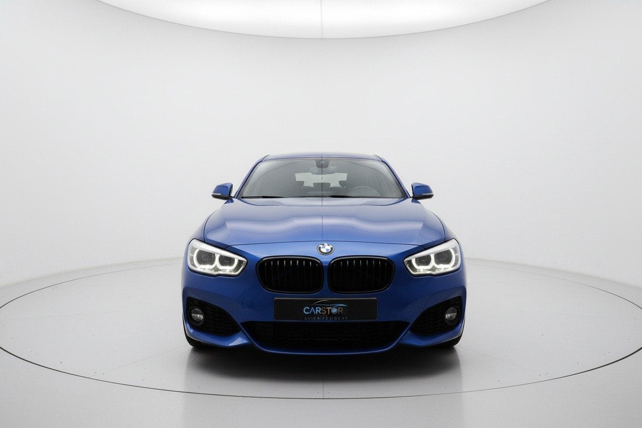 BMW 1-serie 118i High Executive M PAKKET LEER PDC NACI NAP, Auto's, Gebruikt, Blauw, Bedrijf, 650 kg