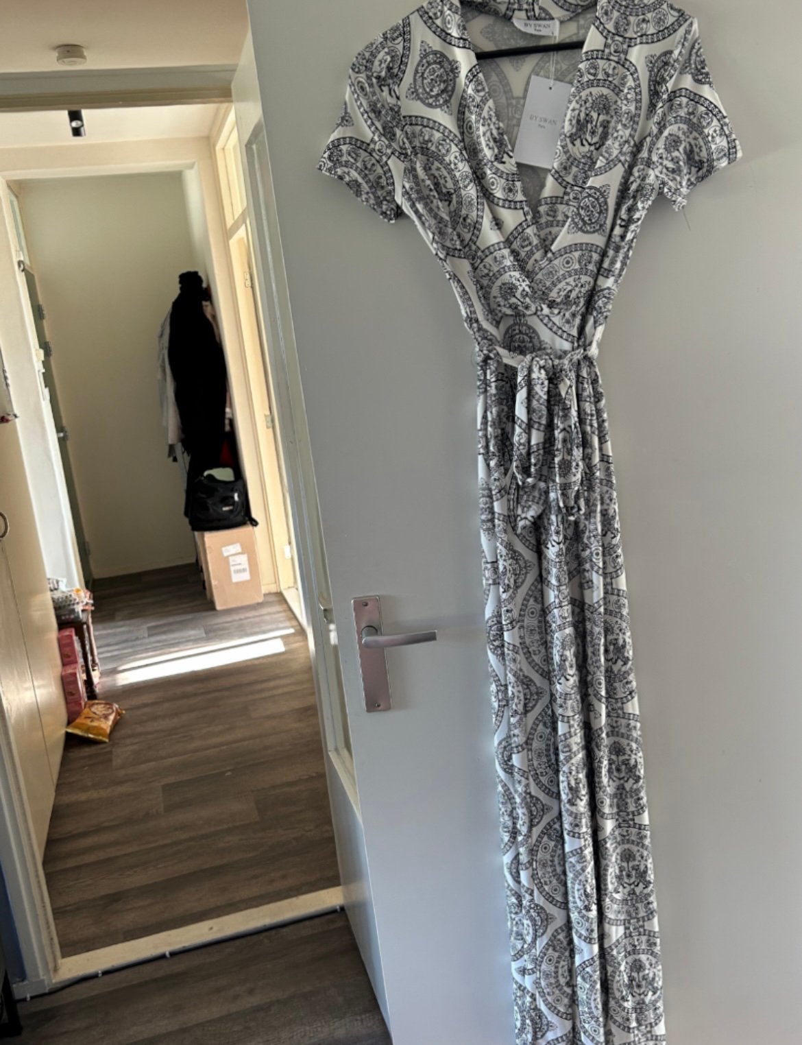 By Swan jumpsuit zwart/wit patroon, maat L, Ophalen of Verzenden, Nieuw, Maat 42/44 (L), Meerkleurig
