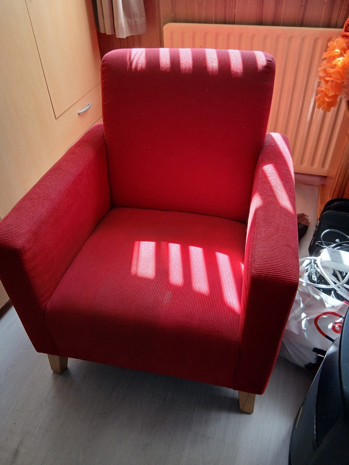 Nette rode relaxstoel, zo goed als nieuw, 75 tot 100 cm, Ophalen of Verzenden, Zo goed als nieuw, 75 tot 100 cm