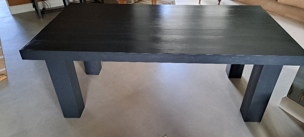 massieve vurenhouten tafel, Huis en Inrichting, Tafels | Eettafels, Ophalen, 200 cm of meer, 50 tot 100 cm, Zo goed als nieuw