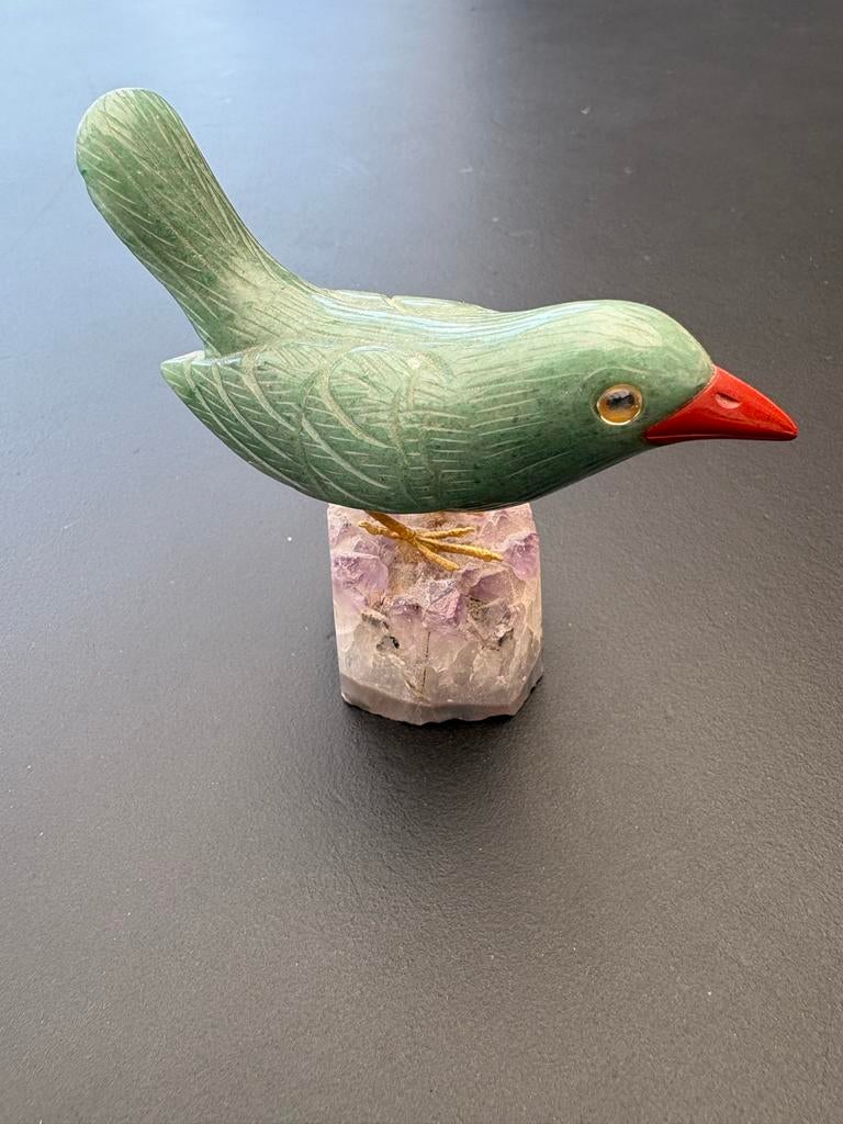 Vogel van groene edelsteen ( Tsavoriet), Ophalen of Verzenden