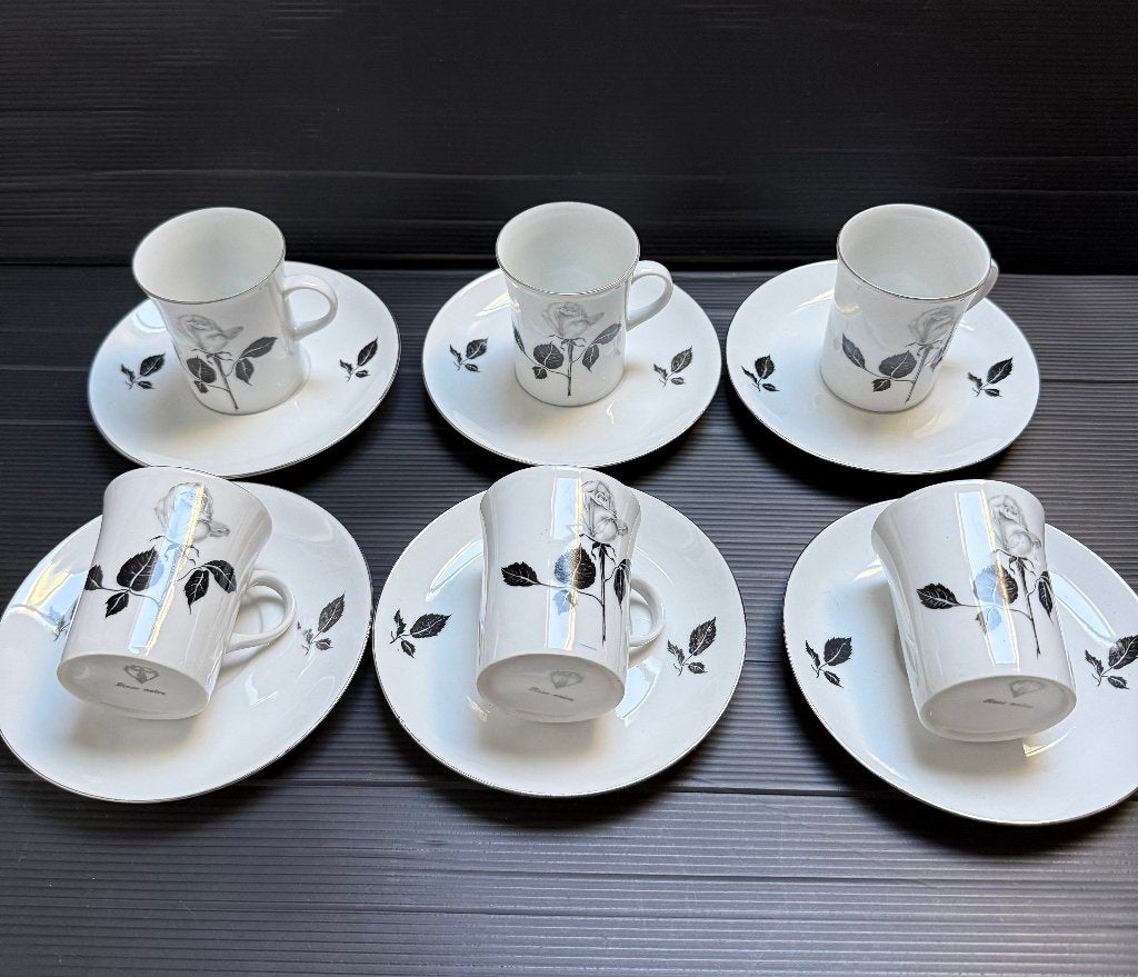 brocante Wunsiedel Bavaria Rose noire kop en schotels, Antiek en Kunst, Ophalen of Verzenden