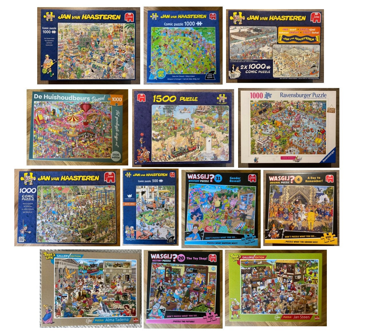 Diverse puzzels 500, 950, 1000, 1500 stukjes, Ophalen, 500 t/m 1500 stukjes, Zo goed als nieuw