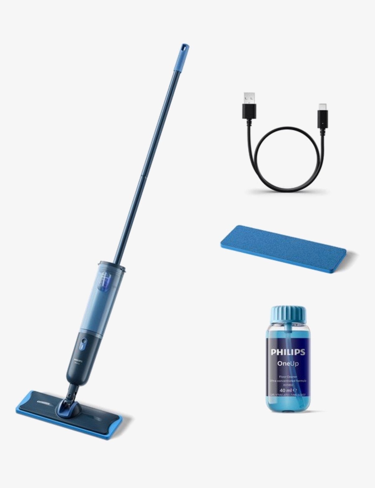 Philips OneUp 3000 Elektrische Dweil - Draadloos, Ophalen of Verzenden, Mop of Dweil