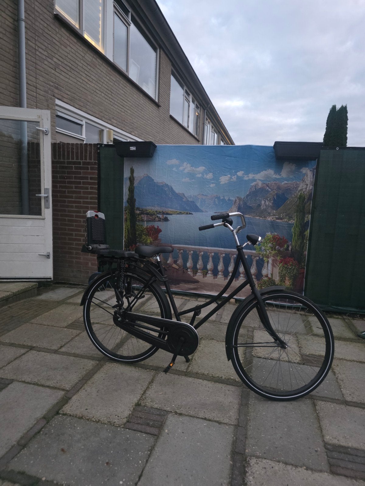 Nette damesfiets met terugtraprem en kinderzitje, Terugtraprem, Ophalen, Overige merken, 53 tot 56 cm