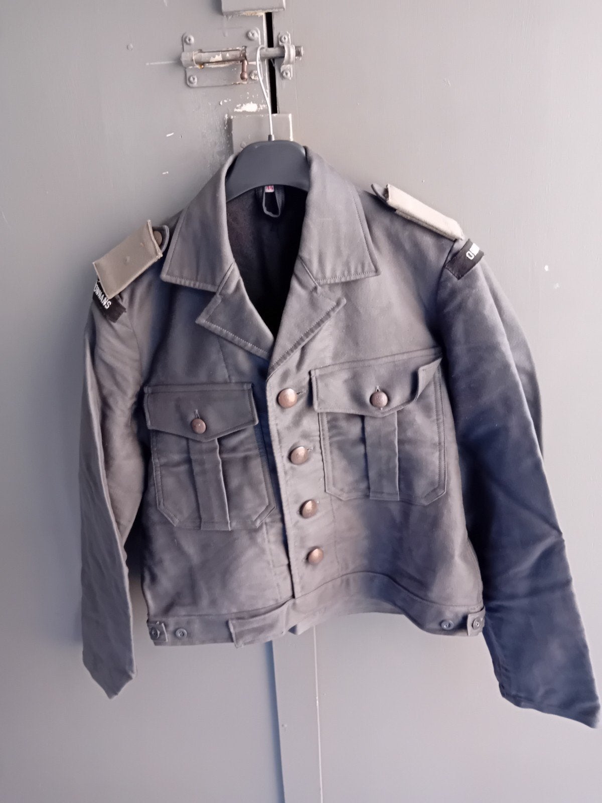 Vintage Ordonnans Militair Jasje - Grijs maat 44, Overige maten, Ophalen of Verzenden, Zo goed als nieuw, Grijs
