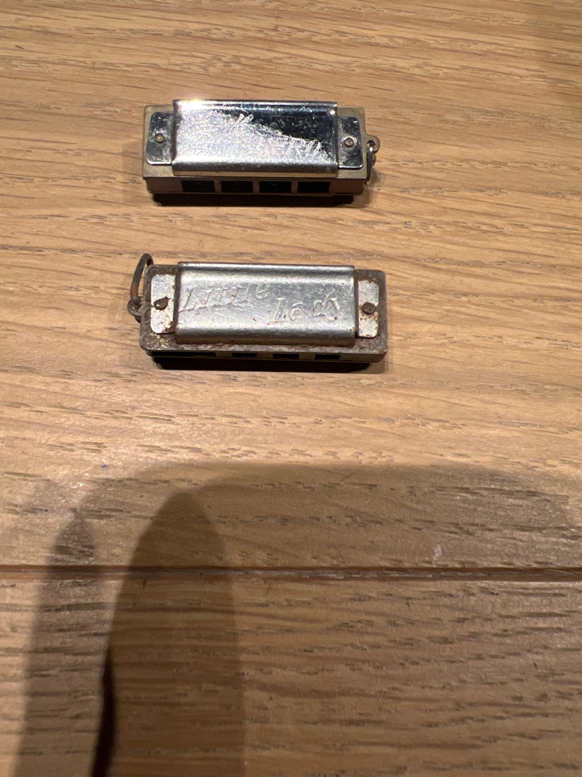 Mini werkende mondharmonica's (2 stuks), Ophalen of Verzenden, Gebruikt