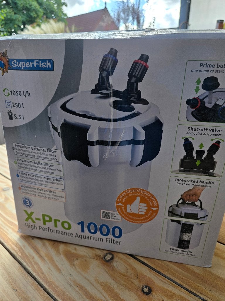 Aquarium filter Superfish X-pro 1000, Nieuw, Ophalen of Verzenden, Superfish, Inclusief slangen