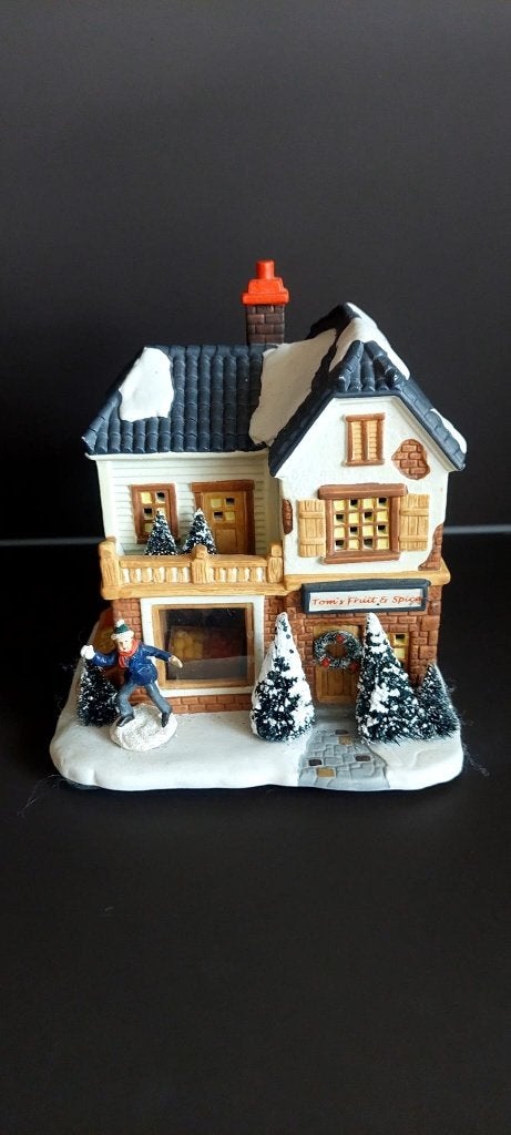 1 kerst huisje Kersthuisje "Tom's Fruit & Spice" – Kerstdorp, Eu, Gebruikt, Eu, Ophalen of Verzenden