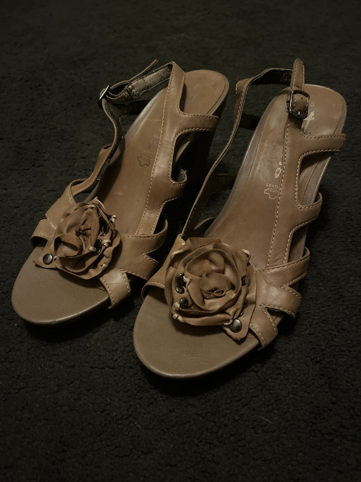 Tamaris Sandalen met Hak - Maat 38, Verzenden, Gedragen, Bruin, Sandalen of Muiltjes
