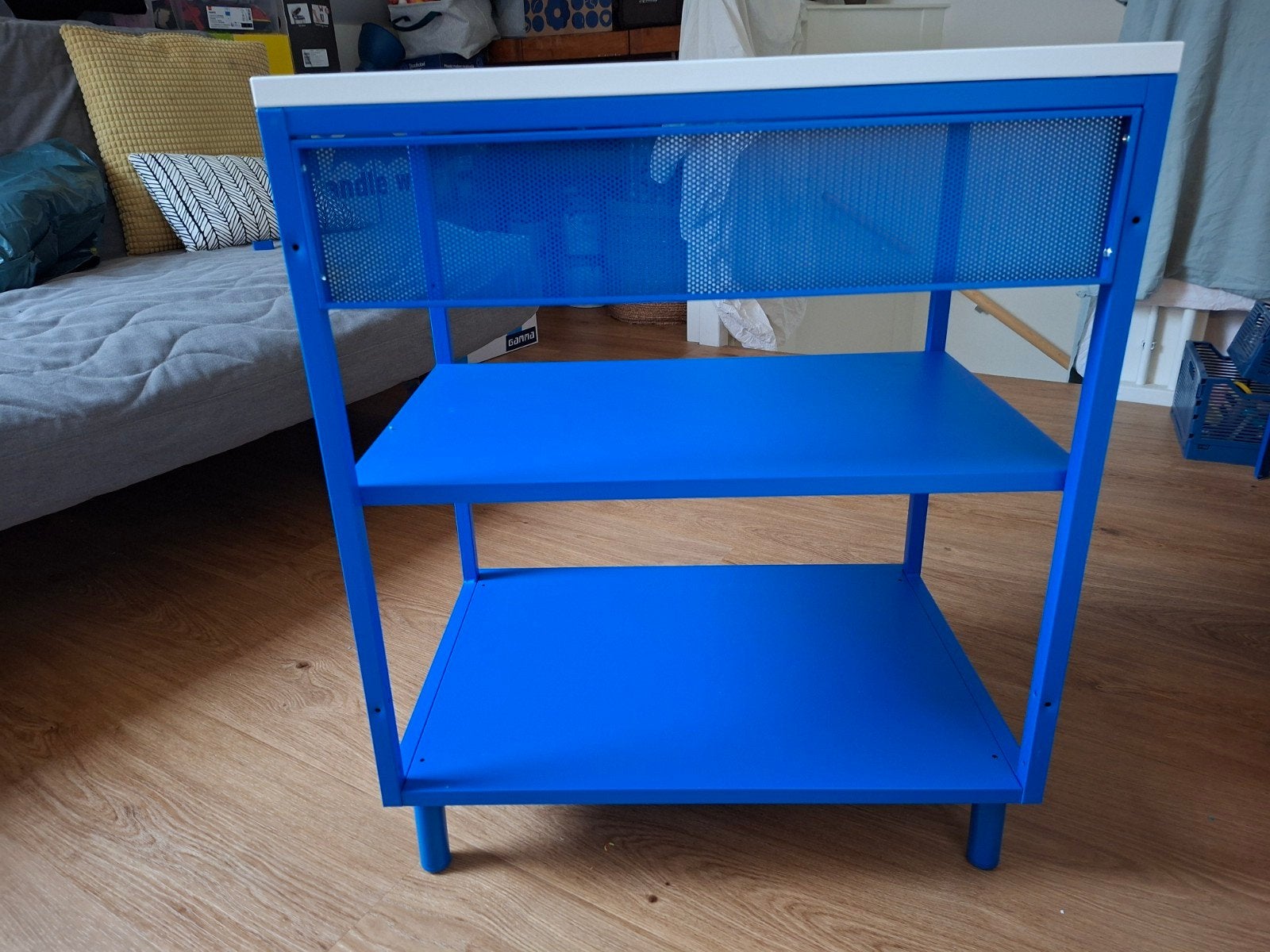 2x IKEA Platsa Kastje - Blauw/Wit, Huis en Inrichting, Ophalen, Zo goed als nieuw