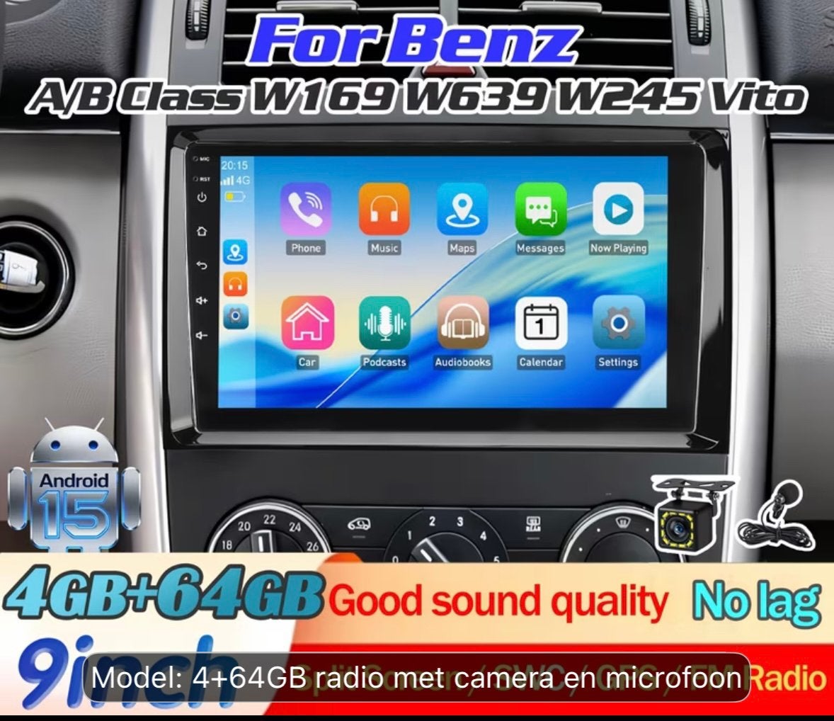 Apple CarPlay radio voor mercedes w169/245, Ophalen, Zo goed als nieuw