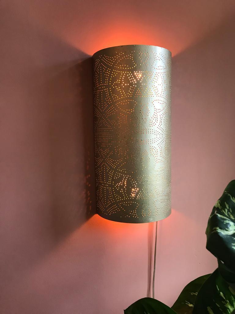 Oosterse wandlamp, Huis en Inrichting, Ophalen of Verzenden, Zo goed als nieuw, Metaal, Oosters