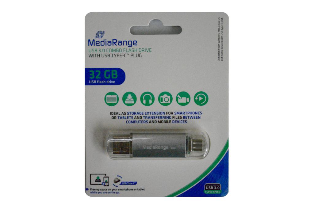Mediarange 32GB Combo usb stick MR936, 32 GB, Mediarange, Mediarange GmbH, Nieuw