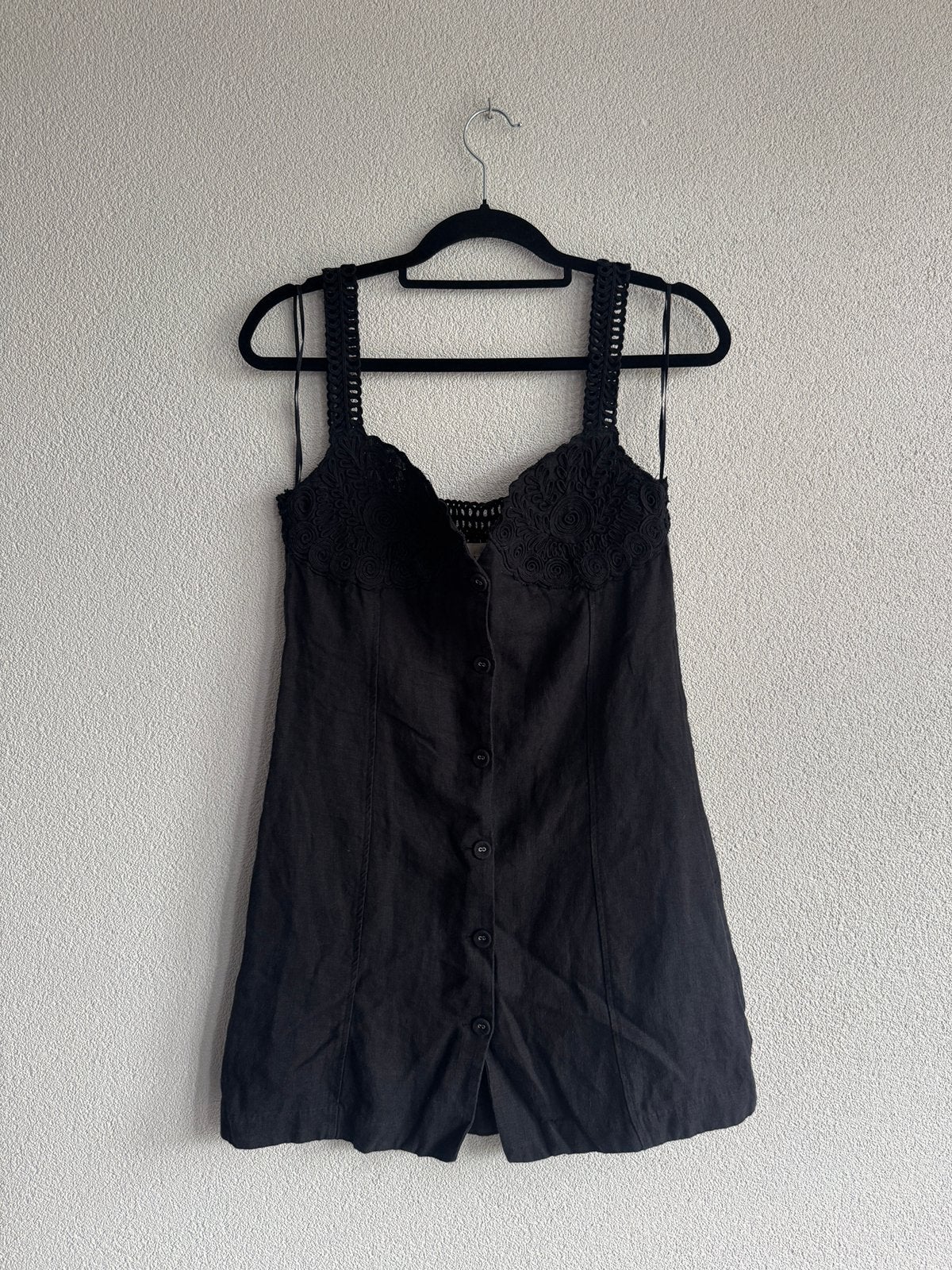 H&M zwarte korte linnen jurk met borduursels, Kleding | Dames, Jurken, H&M, H&M, Zwart, Ophalen of Verzenden