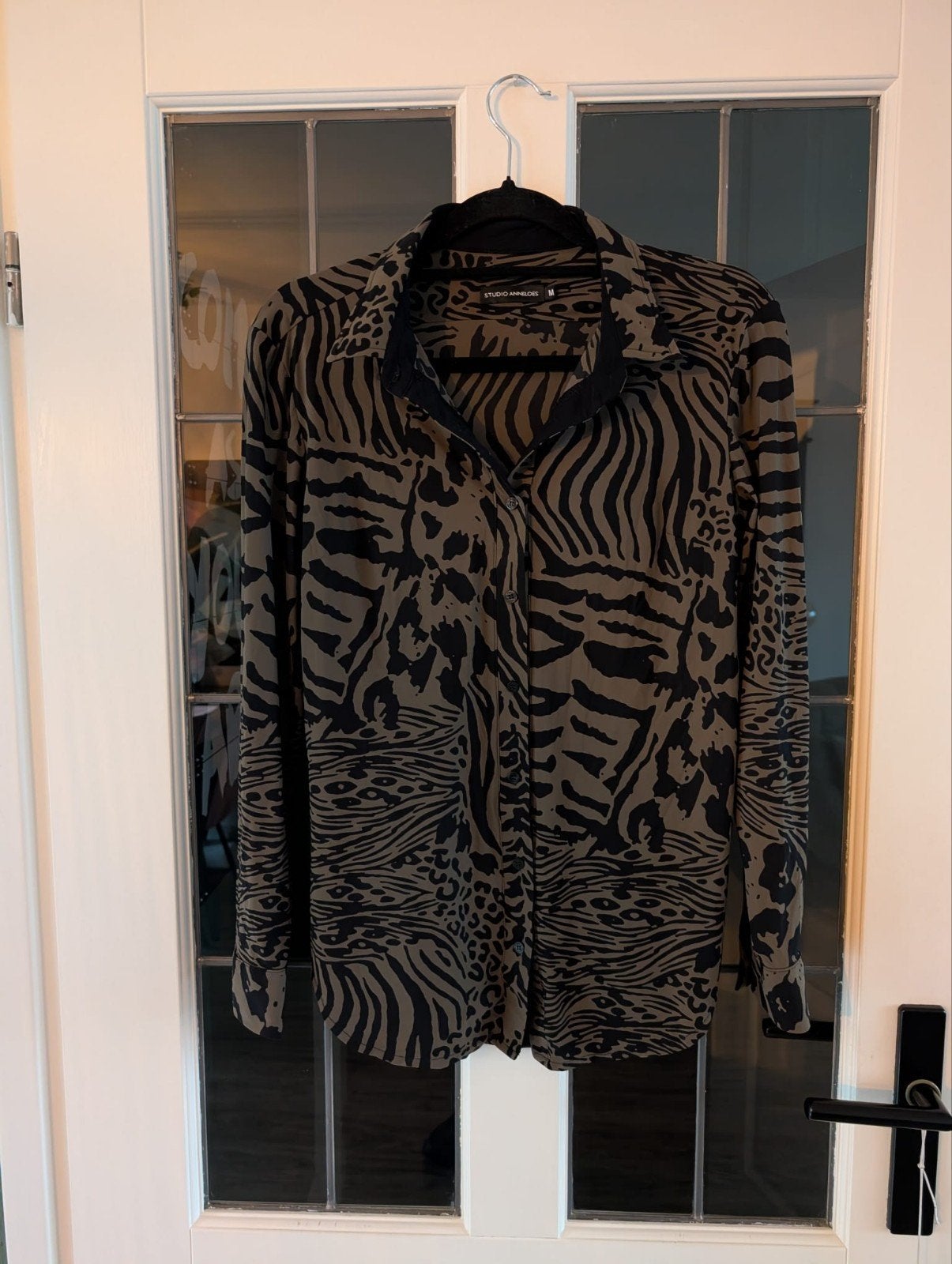 Studio Anneloes Blouse met Dierenprint Maat M, Kleding | Dames, Blouses en Tunieken, Maat 38/40 (M), Studio Anneloes, Bruin, Ophalen of Verzenden