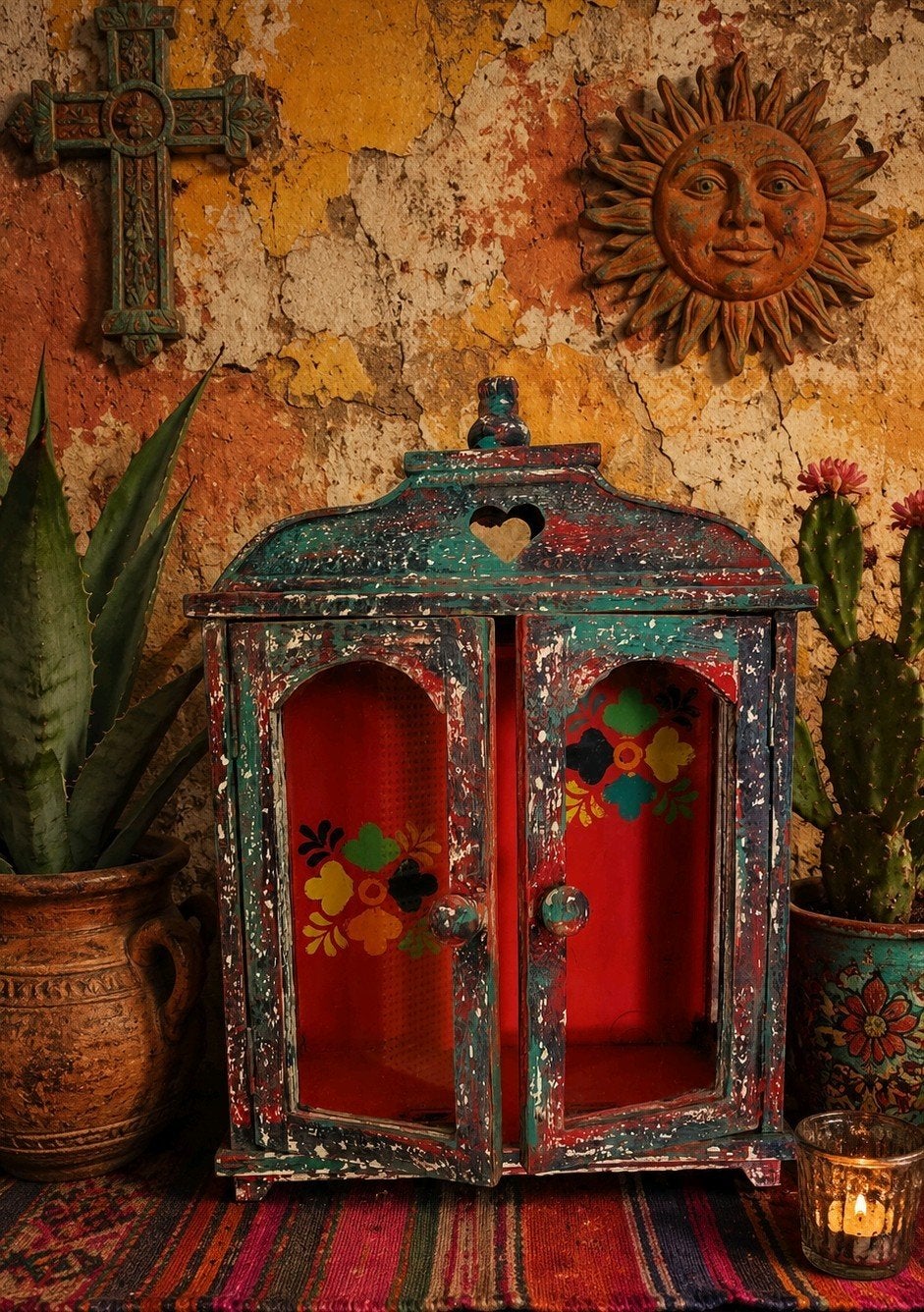 Folk Art/Mexicaans/Altaartje/Retablo/Huisaltaar, Ophalen