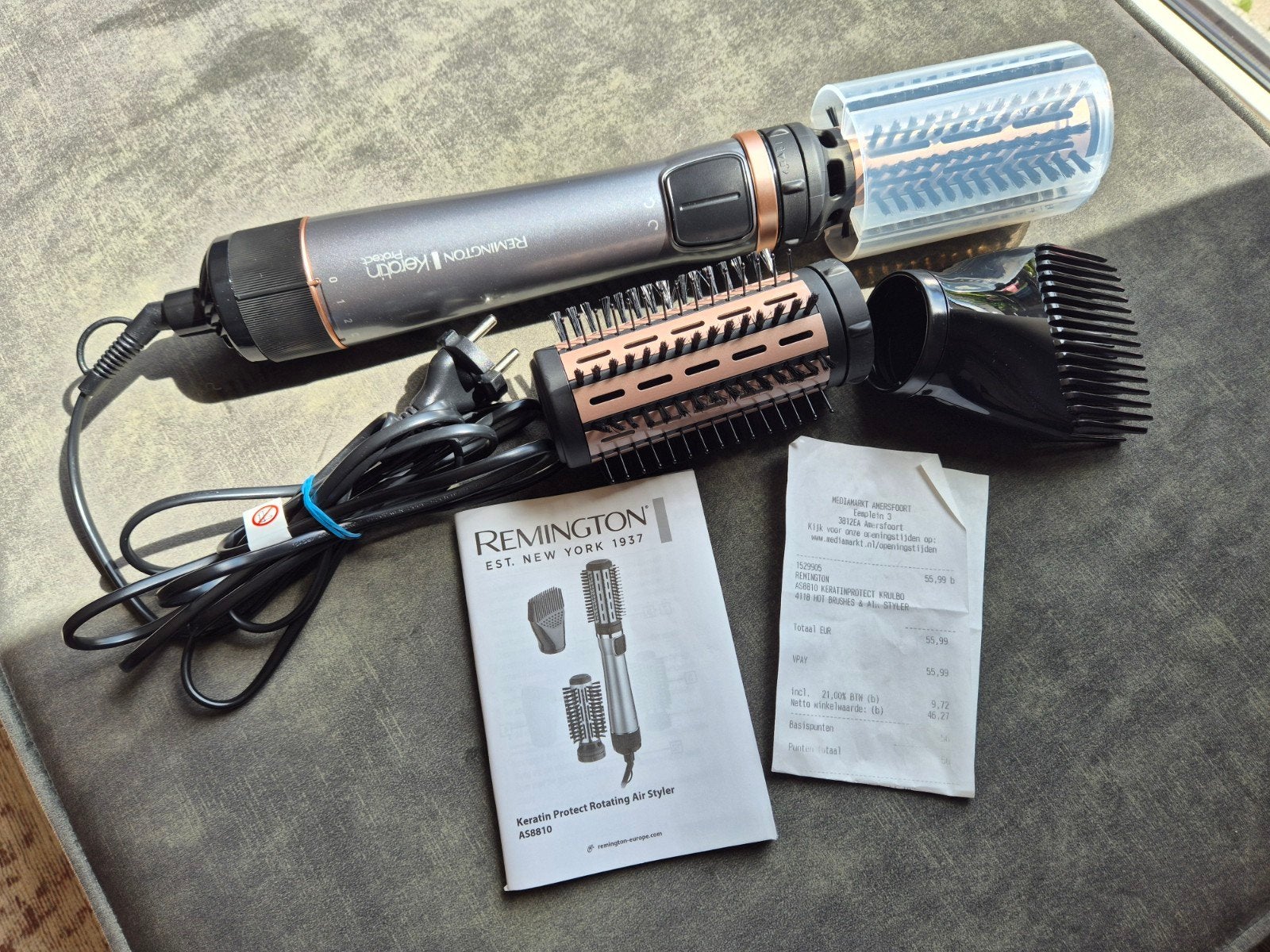 Remington Keratin Protect Roterende Föhnborstel AS8810, Ophalen of Verzenden, Nieuw, Haarverzorging