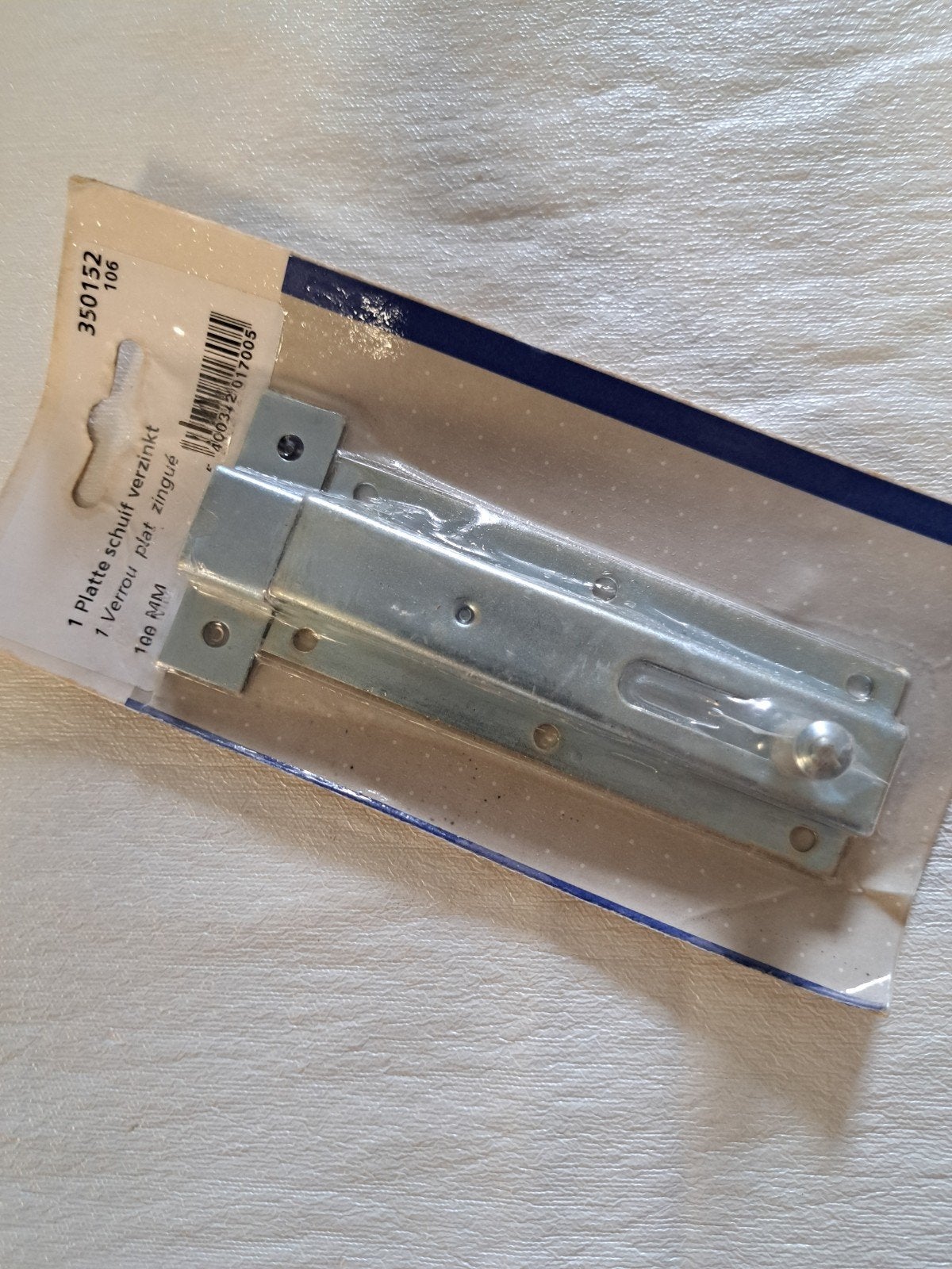 Verzinkte platte schuif 100 mm, Ophalen of Verzenden, Nieuw