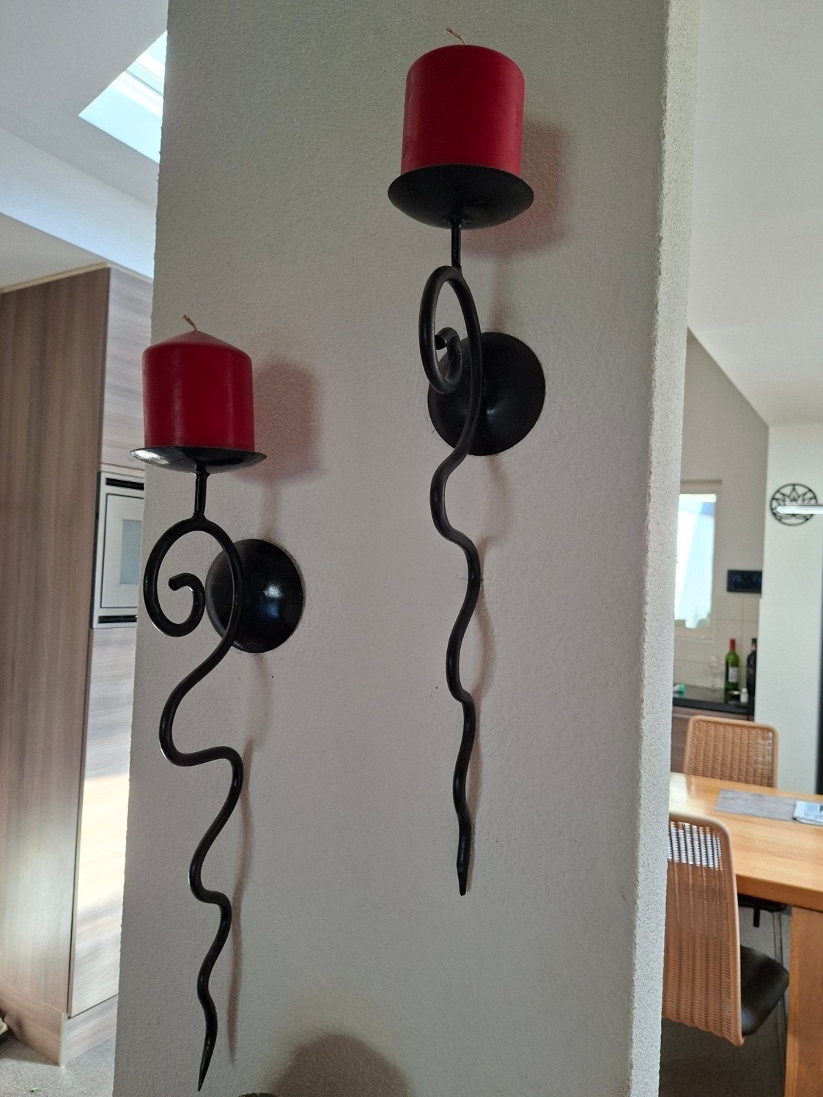 Gietijzeren wand Kandelaars - 50 cm Hoog, Huis en Inrichting, Ophalen