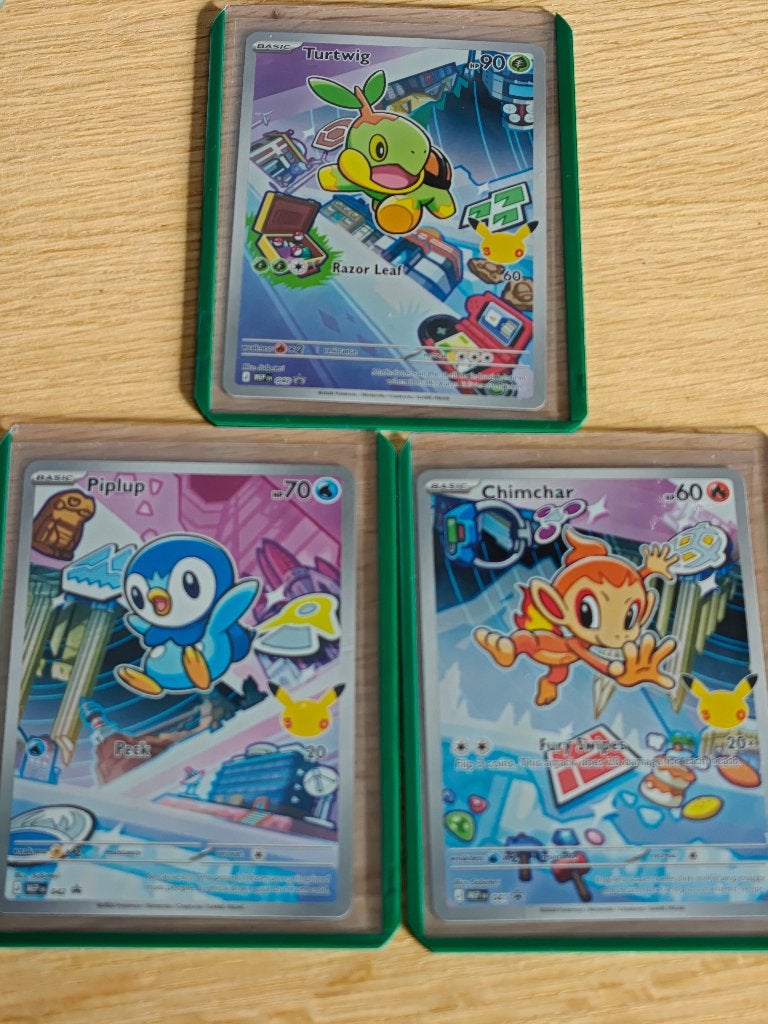 Pokemon first partner gen 4 - piplip chimchar turtwig, Ophalen, Zo goed als nieuw, Meerdere kaarten