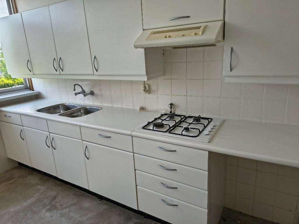 nette, witte keuken, Huis en Inrichting, Keuken | Complete keukens, Ophalen, Gebruikt, Wit, Enkelwandige keuken