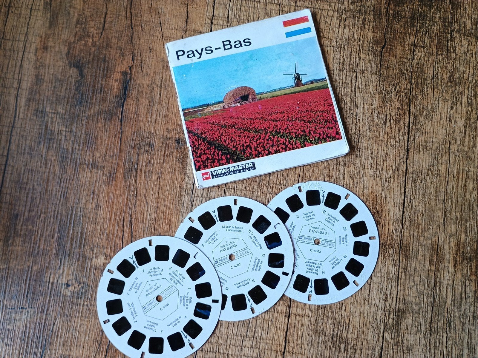 Oude Viewmaster schijfjes - Nederland - Franstalig, Ophalen of Verzenden