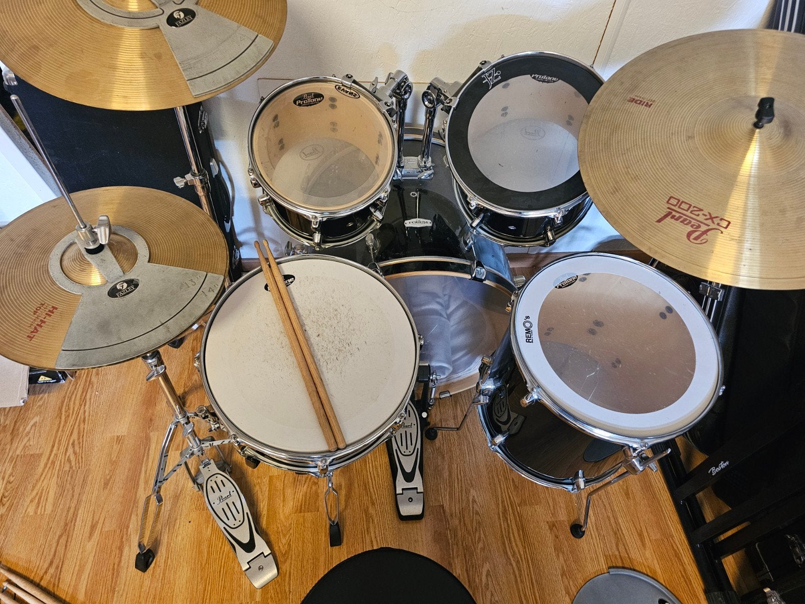 Pearl Forum Series Drumstel - Compleet met bekkens, Ophalen, Gebruikt, Pearl