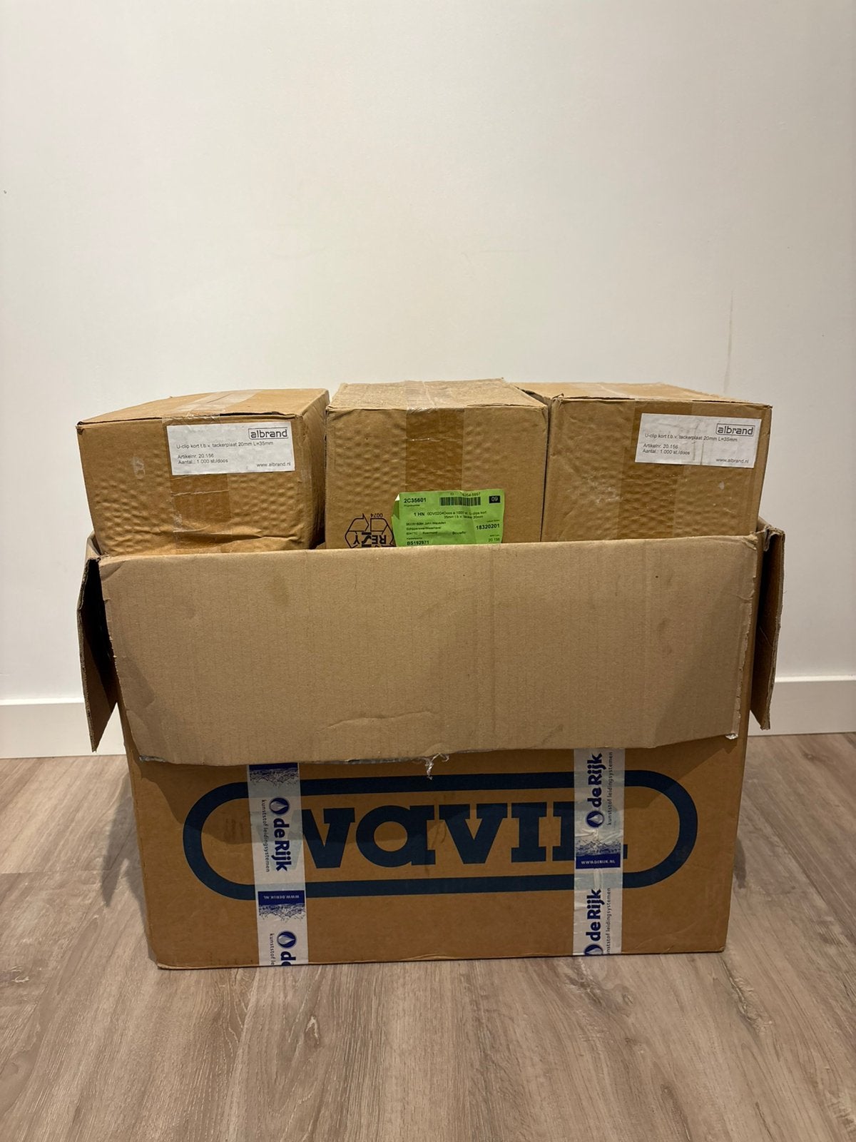 Albrand U-clips 35mm – 1.000 stuks per doos, vloerverwarming, Minder dan 30 cm, Hoog rendement (Hr), Overige typen, Nieuw