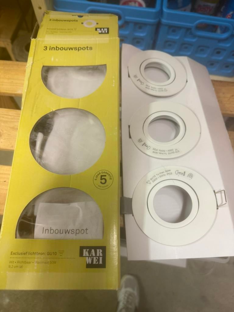 Karwei inbouwspots - 4 stuks, Huis en Inrichting, Lampen | Spots, Ophalen of Verzenden, Nieuw