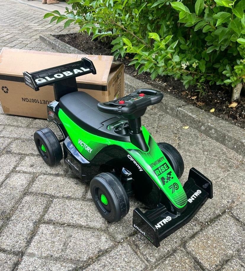 Nieuwe loopauto Formule 1 racewagen groen/zwart, Kinderen en Baby's, Loopvoertuig, Onbekend, Nieuw, Ophalen of Verzenden