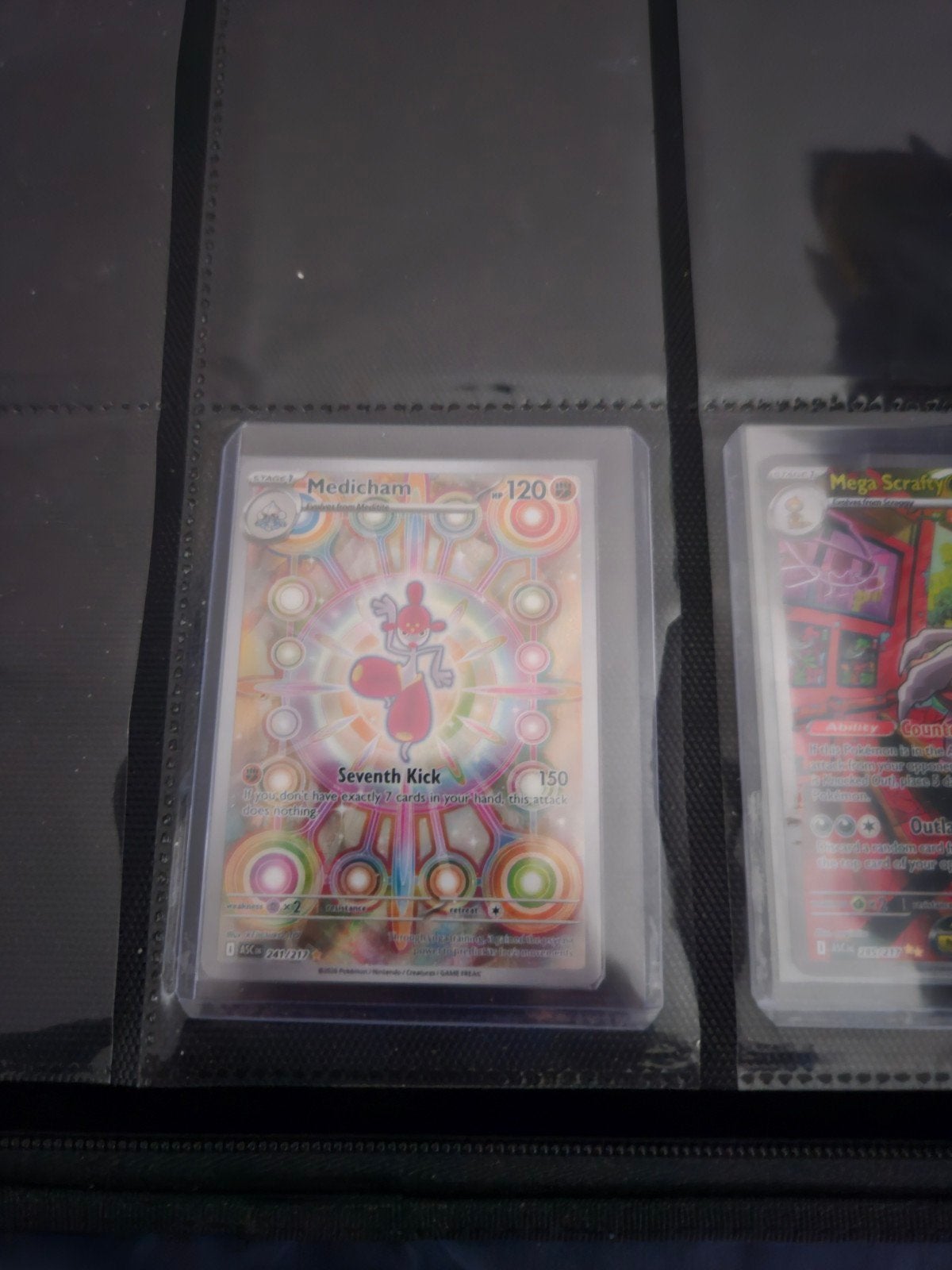 Pokemon Medicham 241/217 Ascended Heroes, Ophalen of Verzenden, Zo goed als nieuw, Losse kaart, Foil