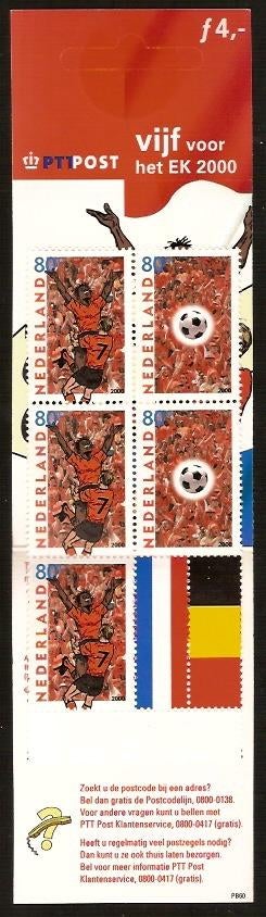 Nederland Postzegelboekje 60 postfris EK Voetbal, Postzegels en Munten, Postzegels | Nederland, Ophalen of Verzenden, Na 1940