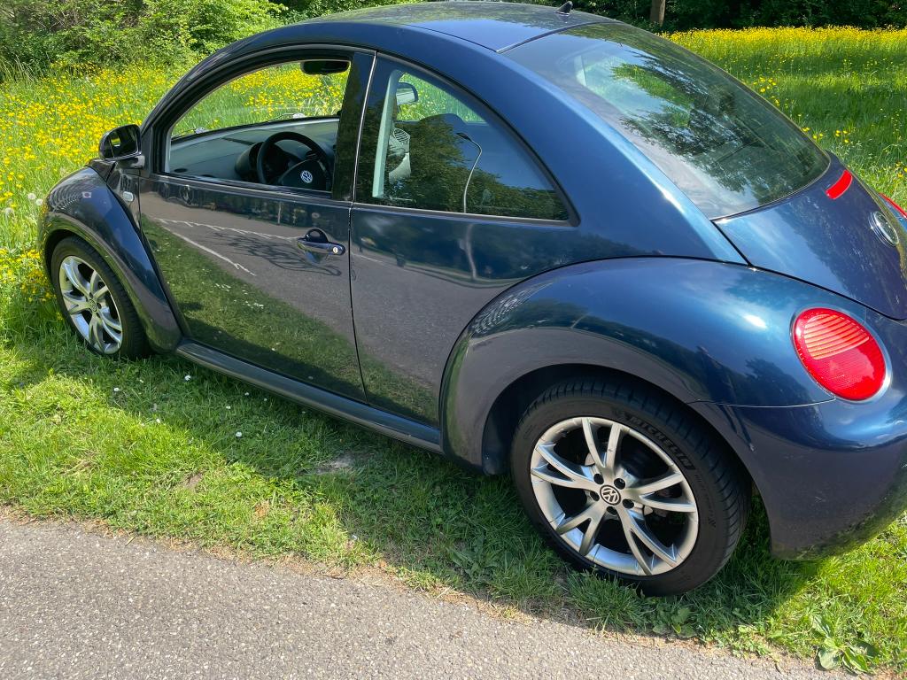 Metallic Blauwe VW Beetle 2.0 benzine, Auto's, Volkswagen, Beetle (Kever), Blauw, Handgeschakeld, Particulier