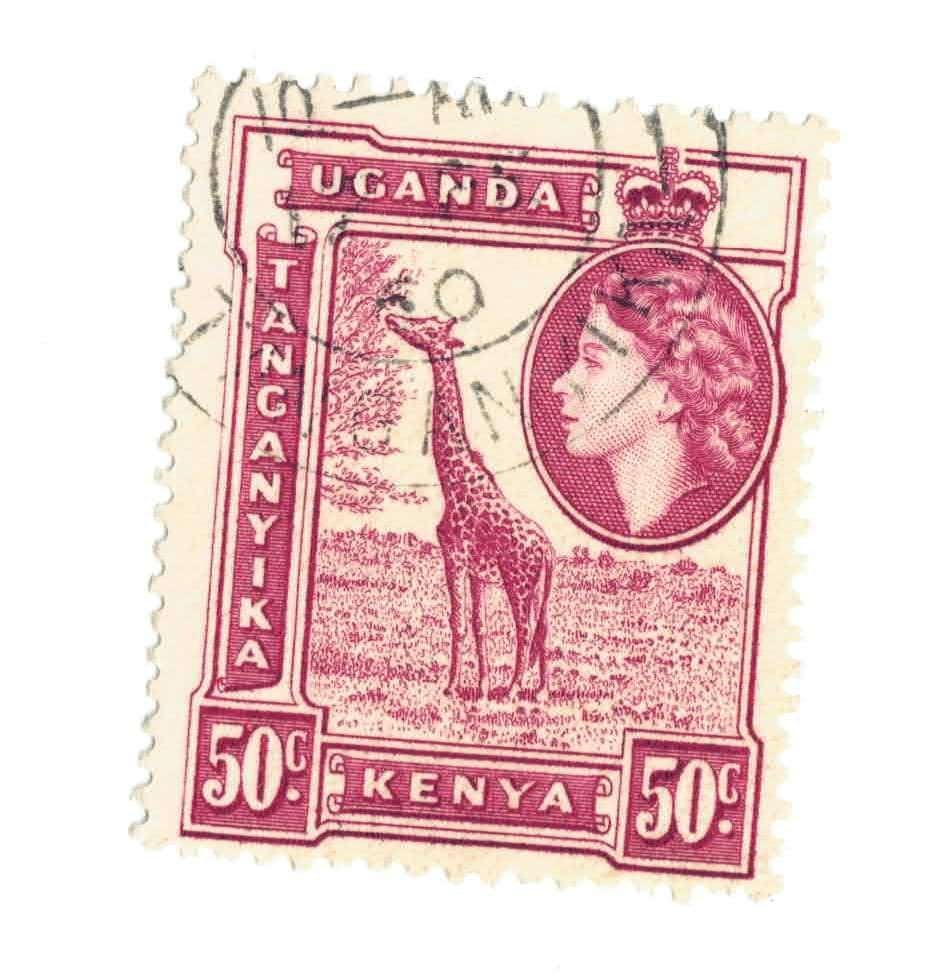 Fauna - Dieren - Giraffe - Oost Afrikaanse Gemeenschap - geb, Ophalen of Verzenden, Gestempeld, Dier of Natuur
