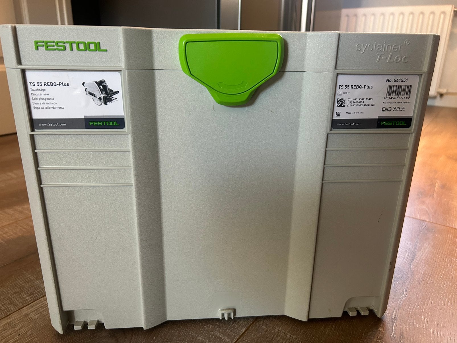 Festool TS 55 REBQ-PLUS 230V, Ophalen, Invalzaag, Zo goed als nieuw, 30 tot 70 mm