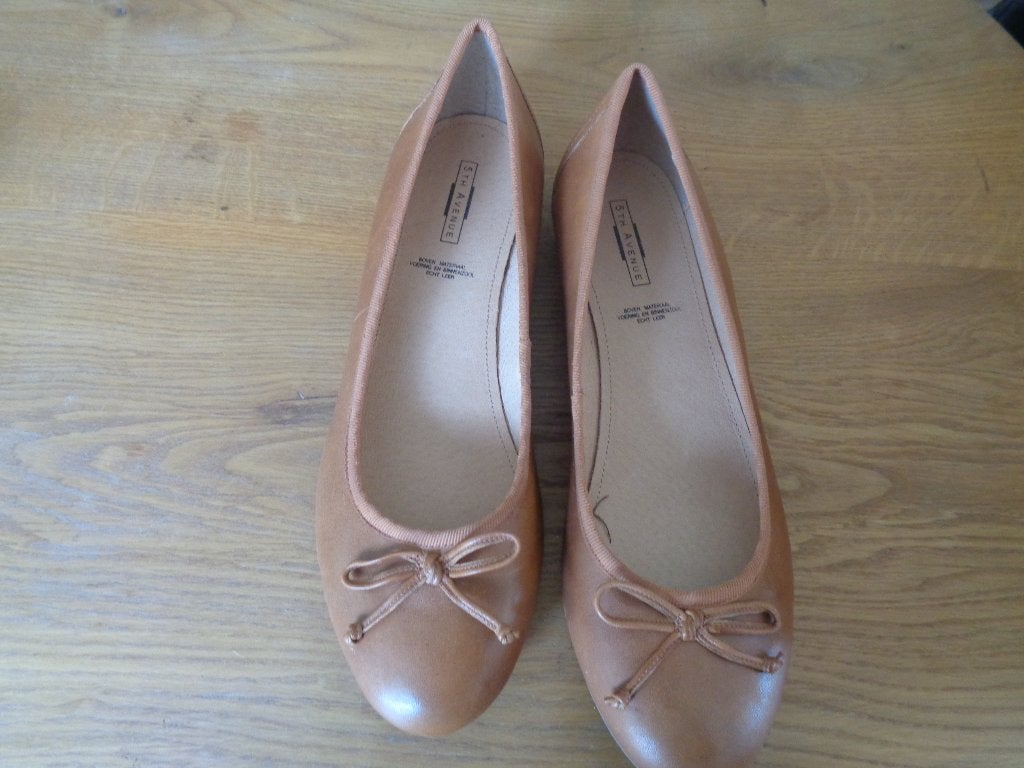 Fth AVENUE leren ballerina's:mt 42, Kleding | Dames, Bruin, Zo goed als nieuw, Fth Avenue, Ballerina's