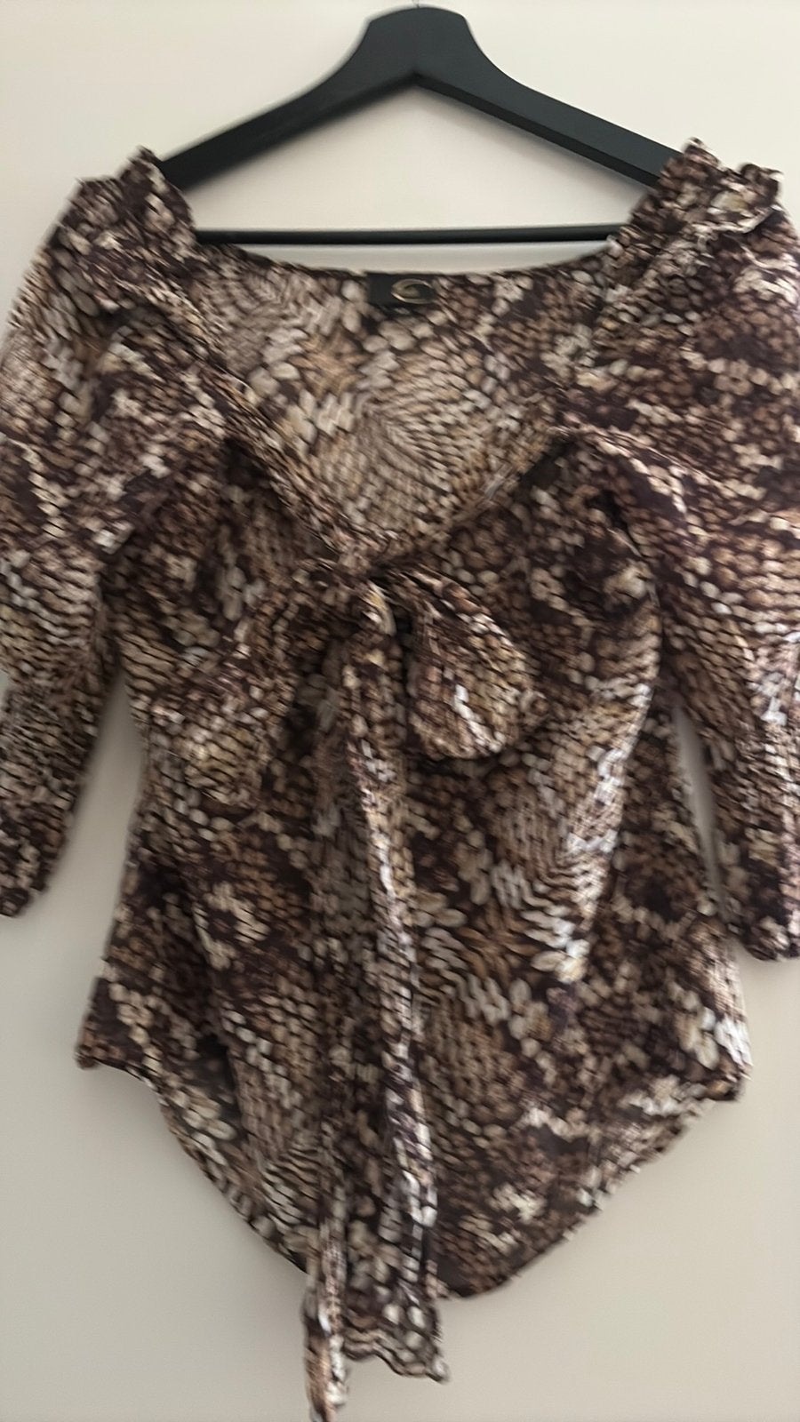 Roberto cavelli blouse mt 36, Ophalen of Verzenden, Zo goed als nieuw, Maat 36 (S), Bruin