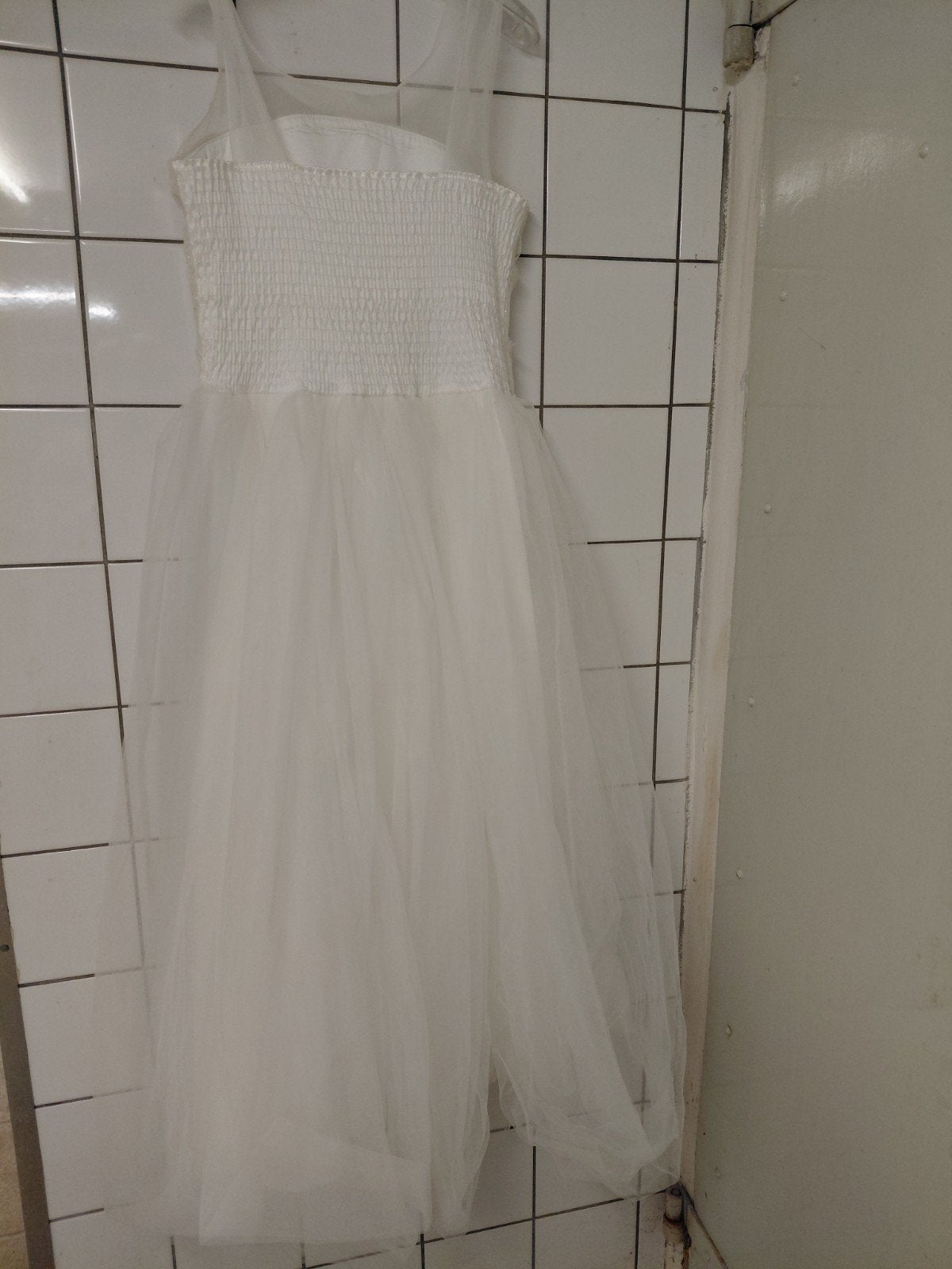 Witte Tule Jurk Maat 140, Ophalen, Zo goed als nieuw, Meisje, Jurk of Rok
