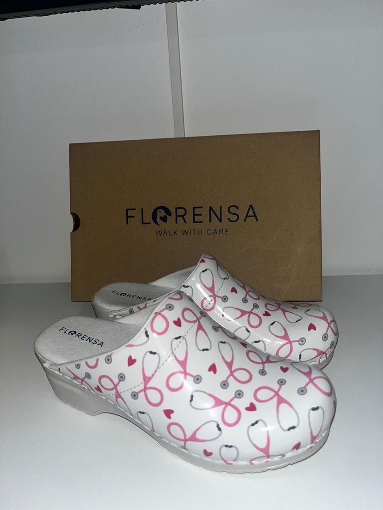 Florensa Zorg klompen Stethoscope White. Doos en bon aanwezi, Kleding | Dames, Schoenen, Wit, Nieuw, Ophalen of Verzenden, Werkschoenen